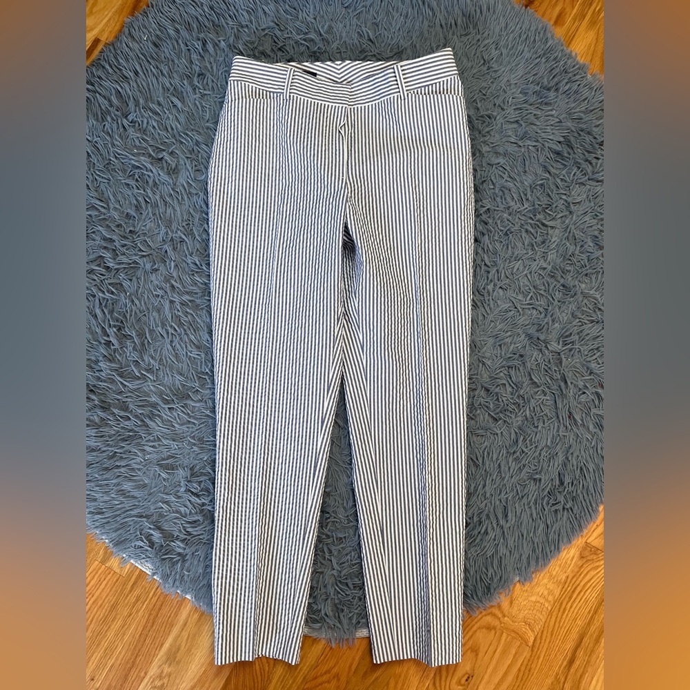 Brooks Brothers Striped Straight Leg Trousers